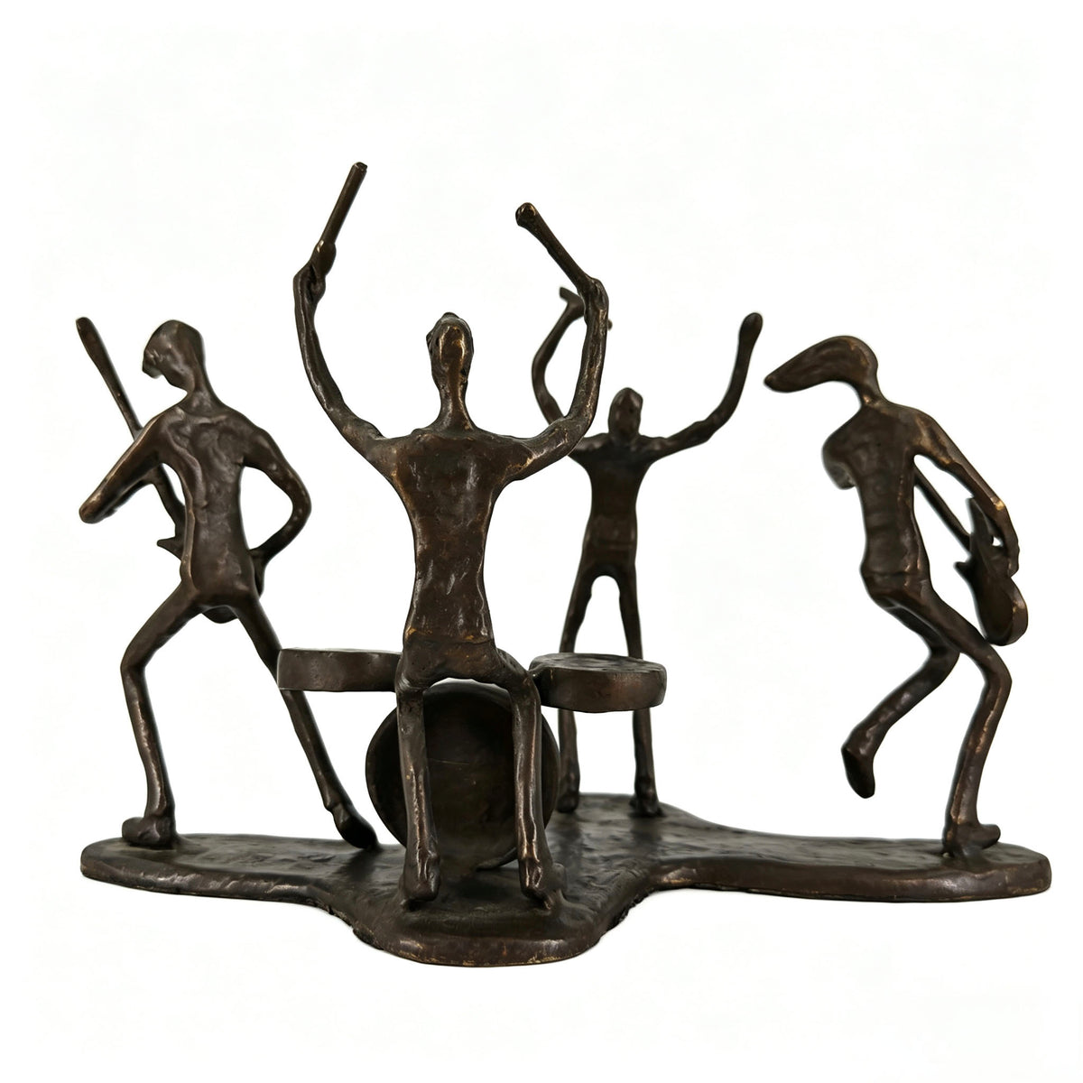 Metal Musician Group Tabletop Sculpture