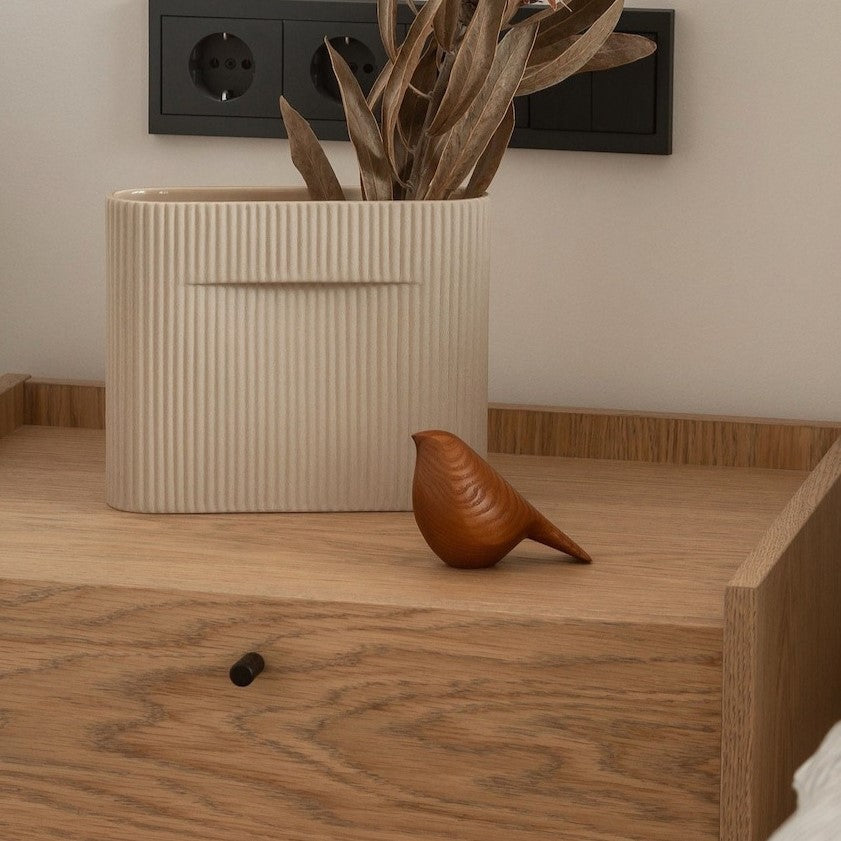 Carved Wooden Bird Figurine