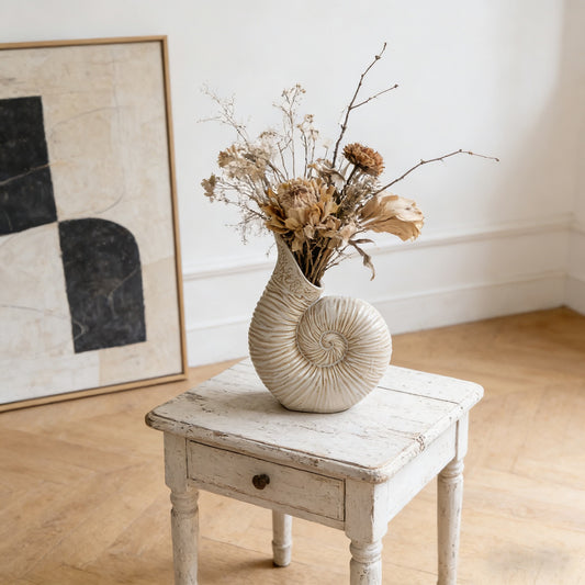 White Ceramic Tabletop Vase