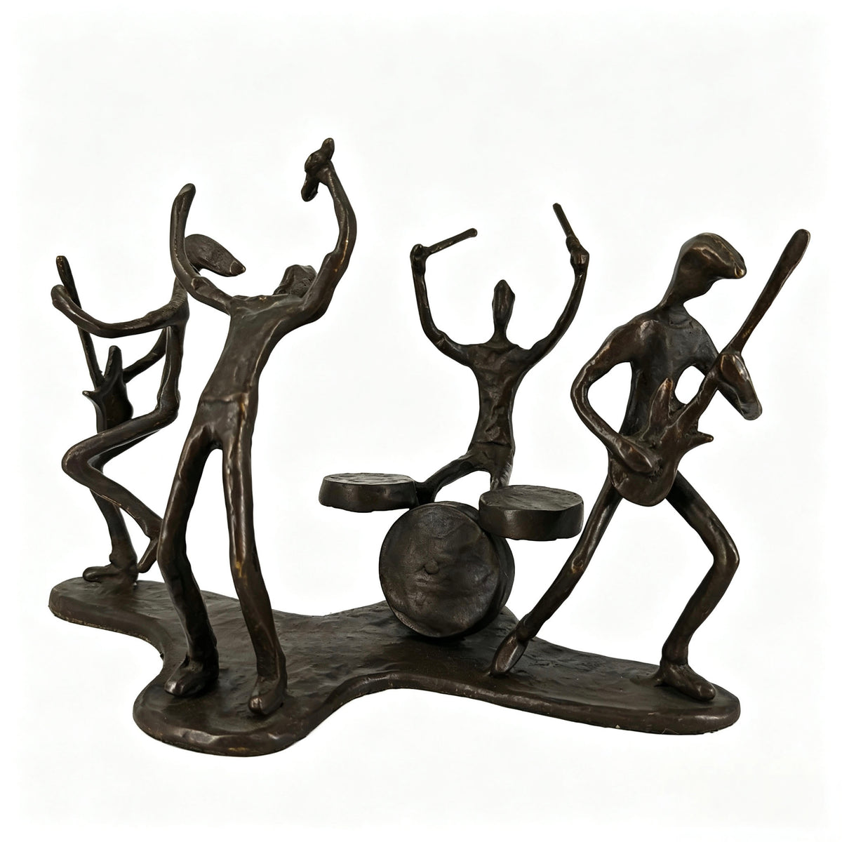Metal Musician Group Tabletop Sculpture