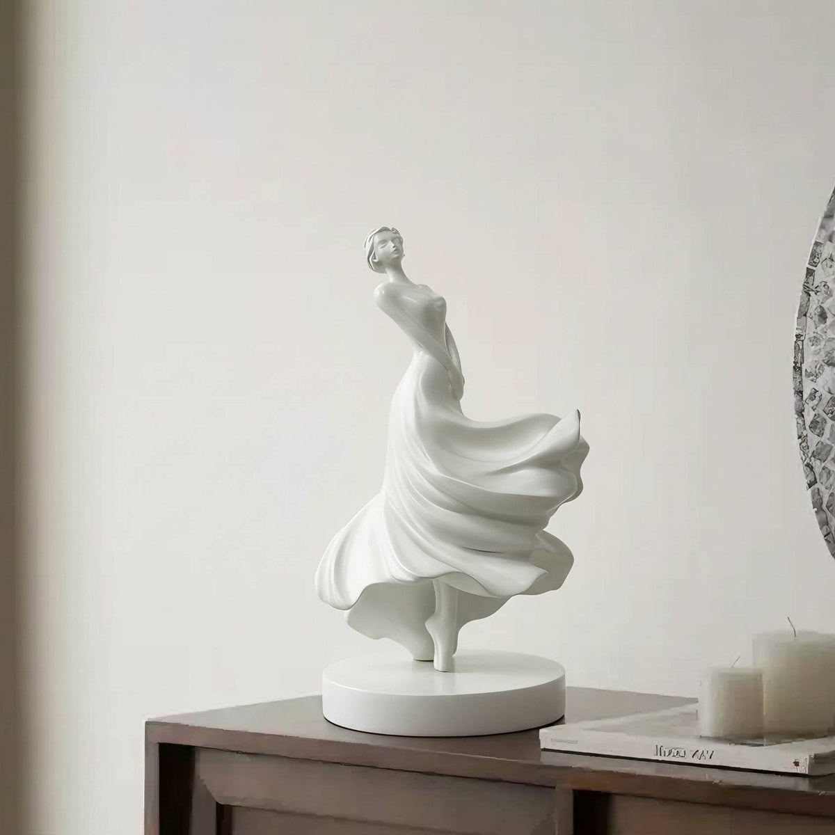 White Abstract Figure Tabletop Ornament
