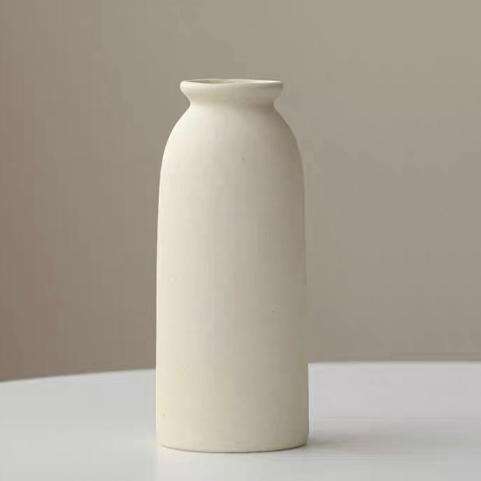 Minimalist Ceramic Table Vase — Color: Beige