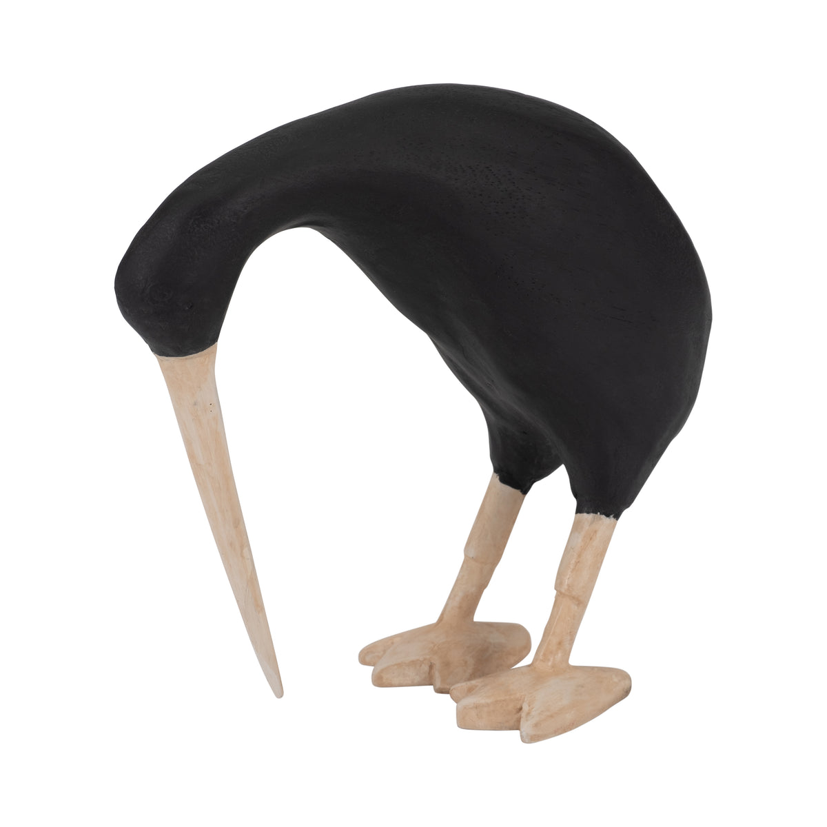 Black Wooden Bird Figurine