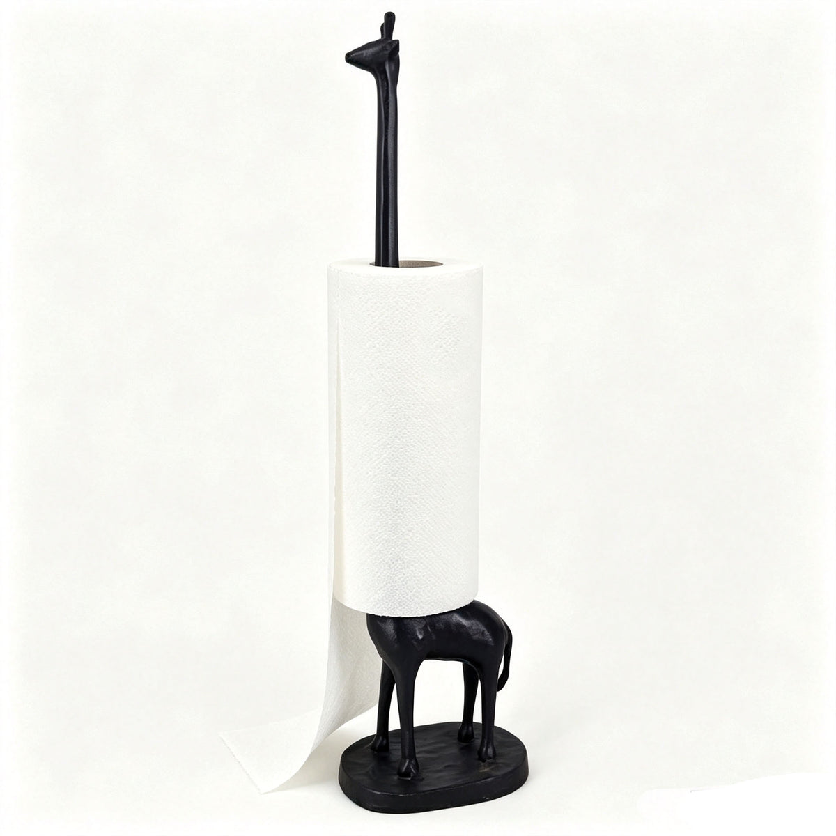 Black Cast Iron Giraffe Toilet Paper Holder