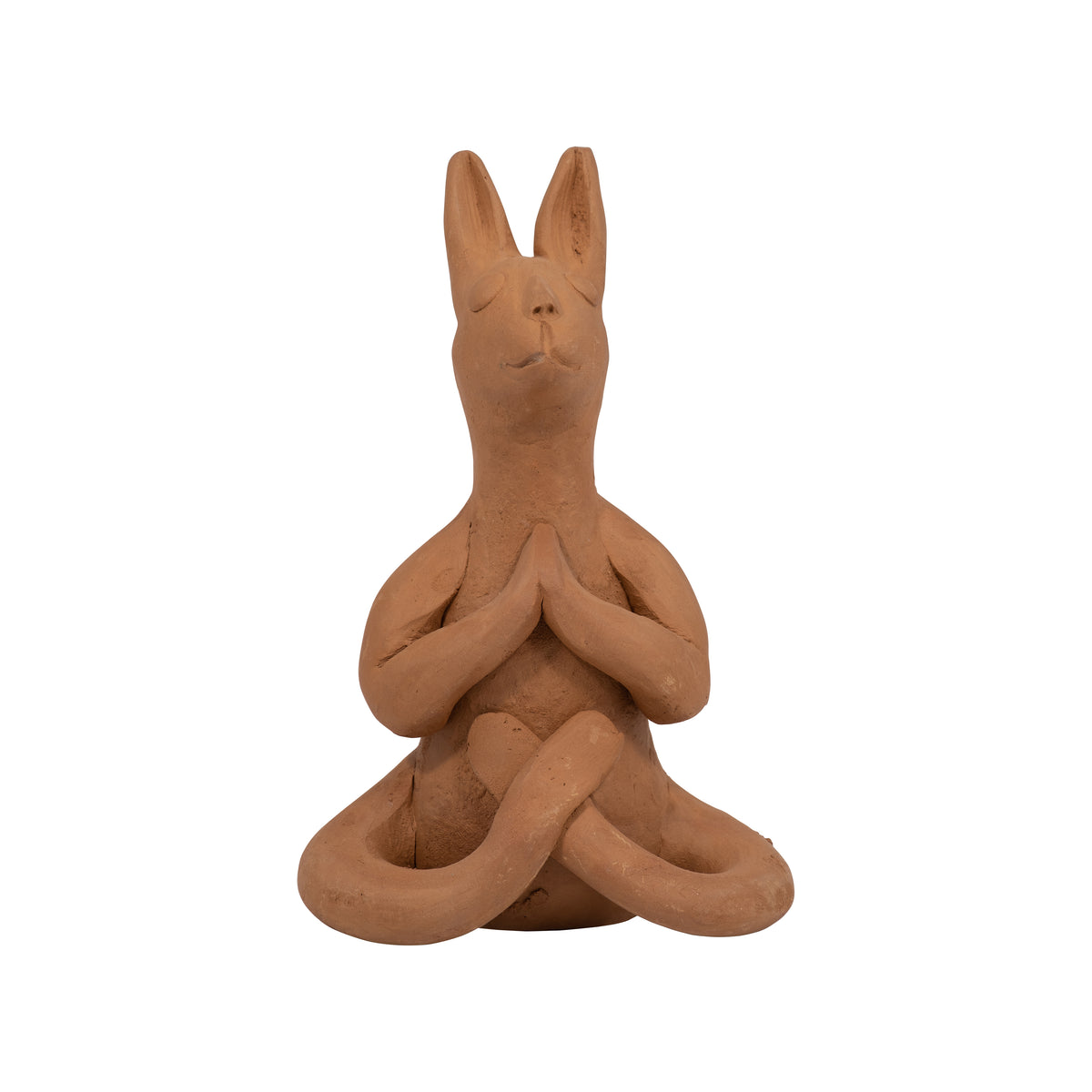 Meditating Rabbit Ceramic Figurine
