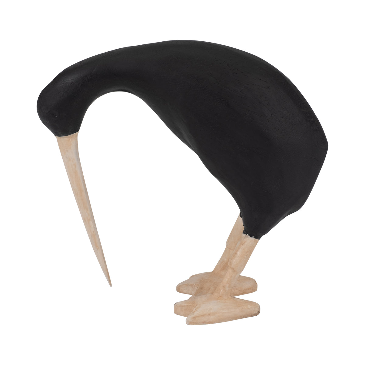 Black Wooden Bird Figurine