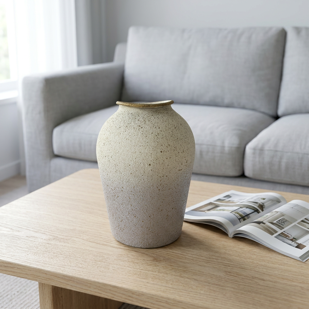 Textured Iron Flower Vase