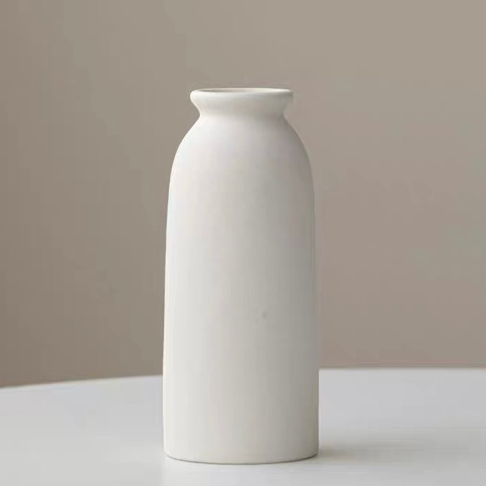 Minimalist Ceramic Table Vase — Color: White