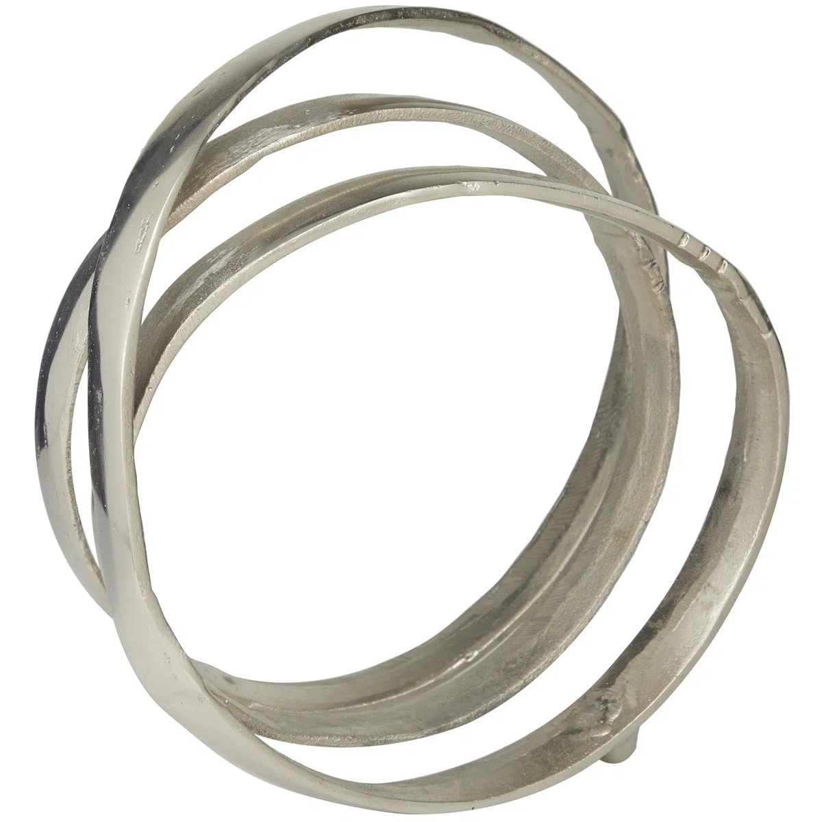 Dark Gray Metal Loop Sculpture