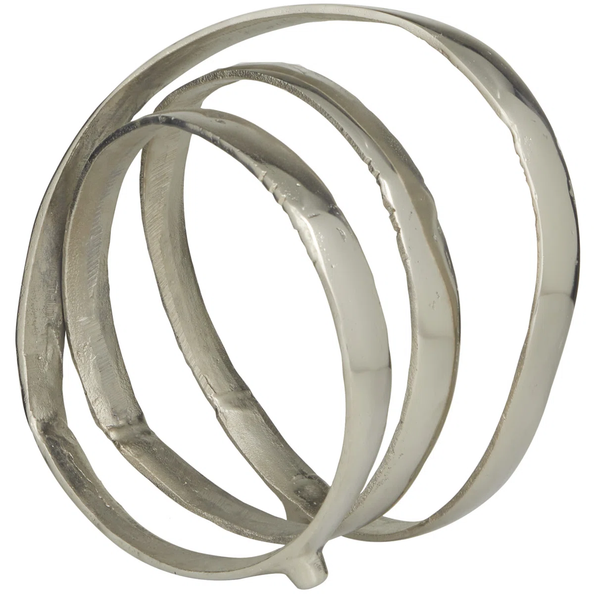 Dark Gray Metal Loop Sculpture